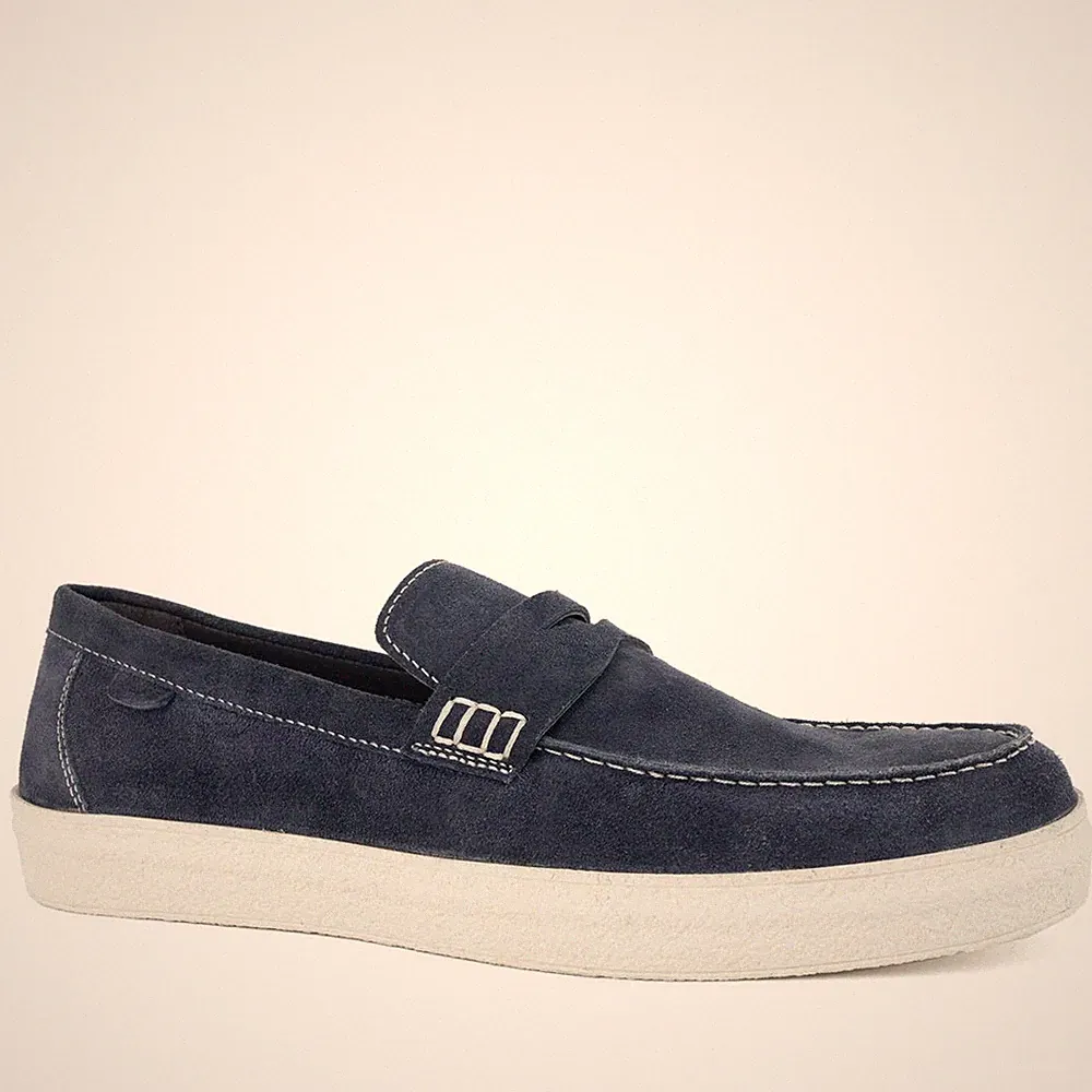 Grüner Schuhe Munich Herren Blaue Wildleder Keilabsatz Loafer GRU6021-25109