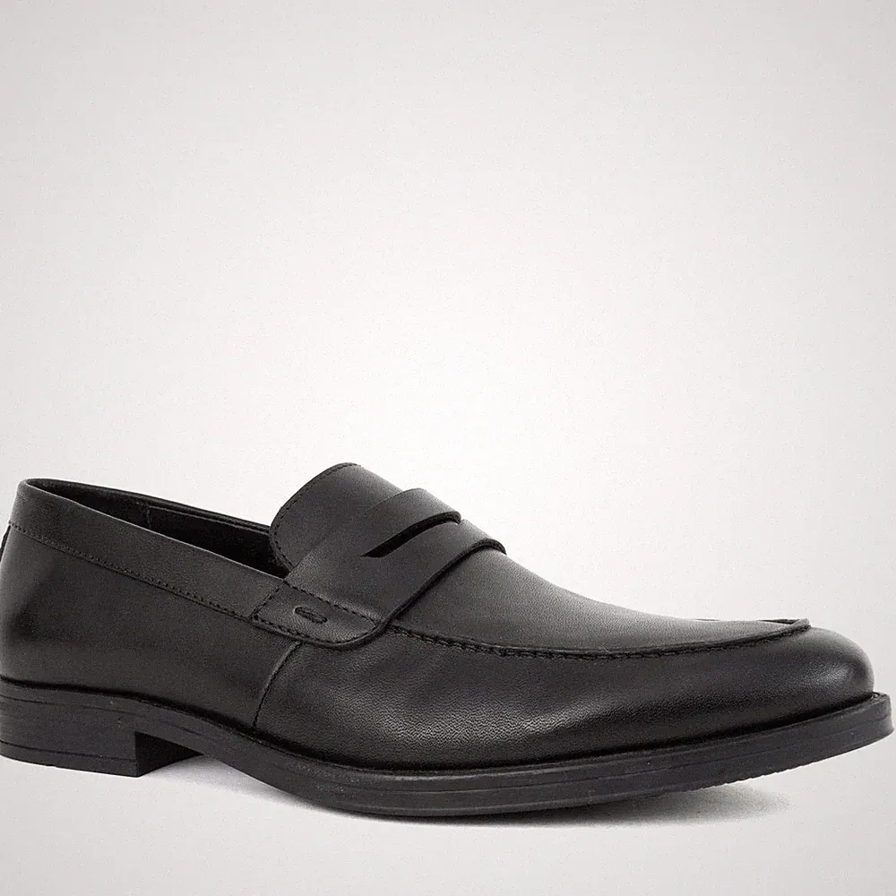 Grüner Schuhe Munich Herren Schwarze Leder Loafer Elegant GRU6021-25116