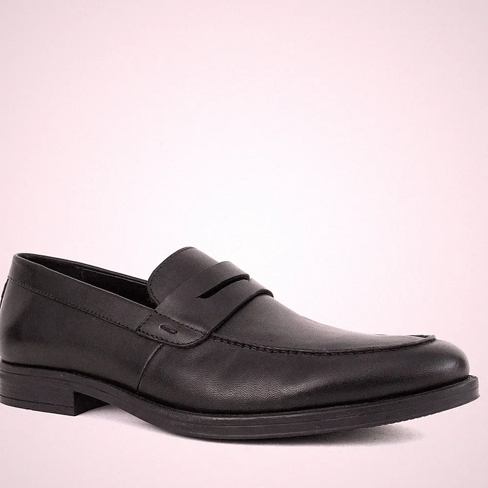 Grüner Schuhe Munich Herren Schwarze Leder Loafer Elegant GRU6021-25116