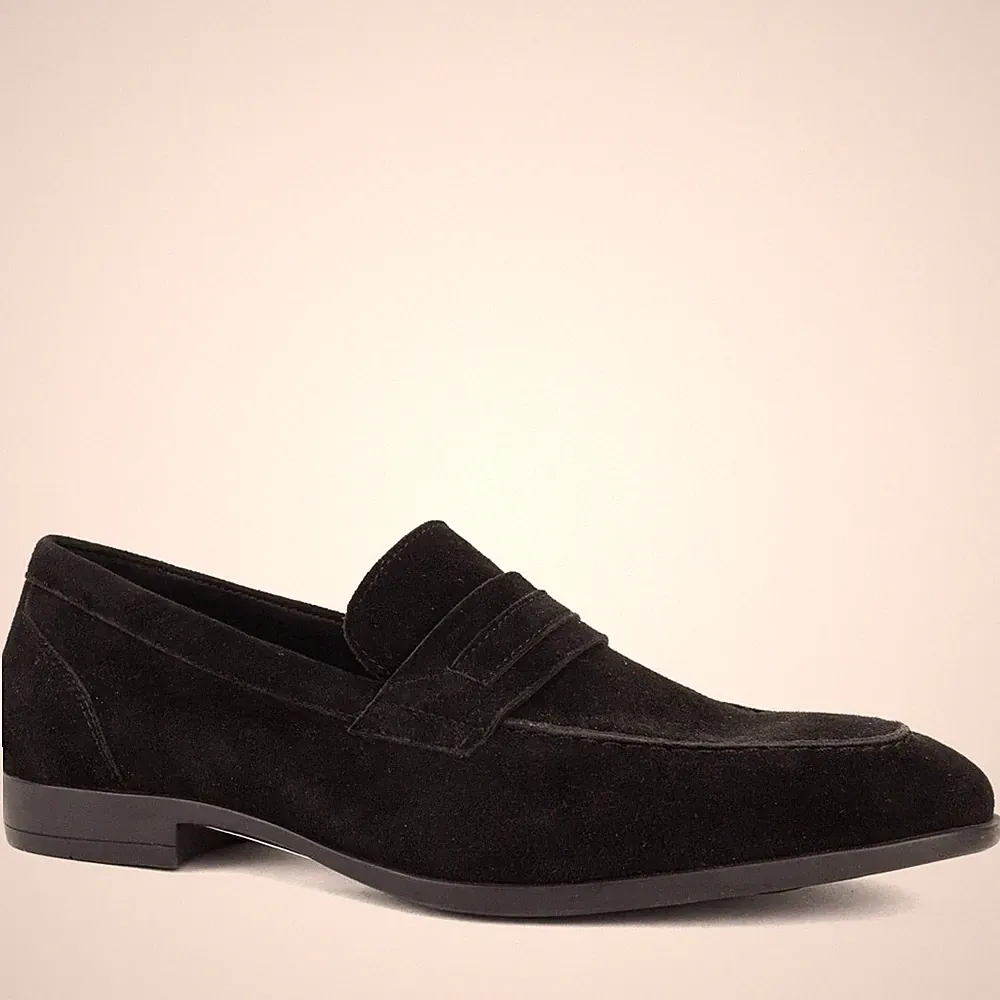 Grüner Schuhe Munich Herren Schwarze Wildleder Loafer Freizeit GRU6021-25114