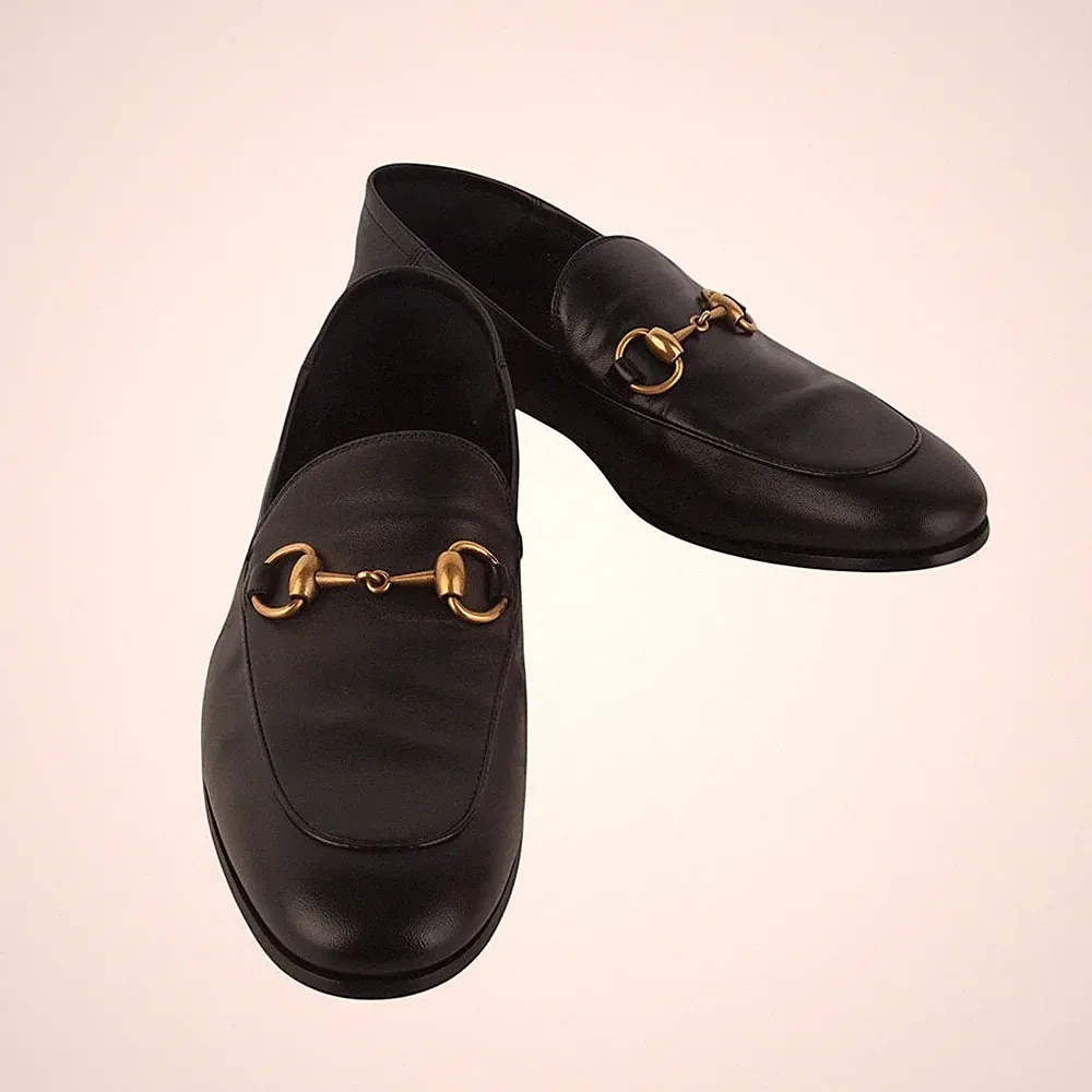 Gucci 407314 Pferdebiss Goldene Slipper 5 1/2 Größe 36945-2 154738394
