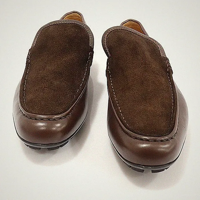 Gucci braune Wildleder Leder Fahrhalbschuhe 40,5 147339473 [U]
