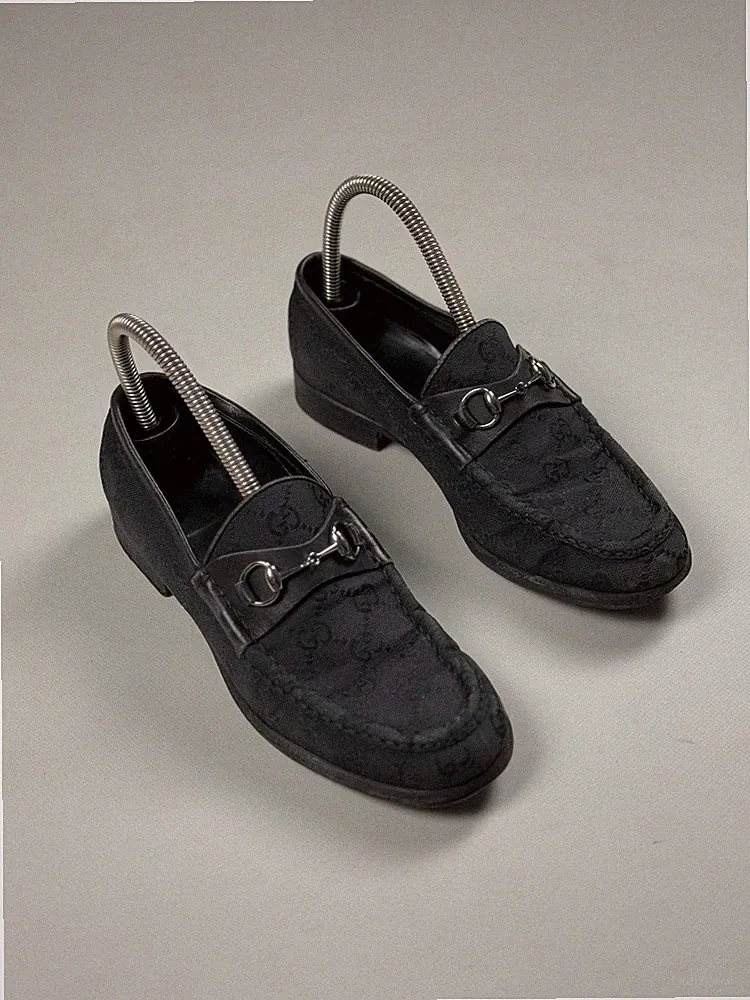 Gucci Damen Horsebit Monogram G Halbschuhe Schuhe Größe 37 C / US 7
