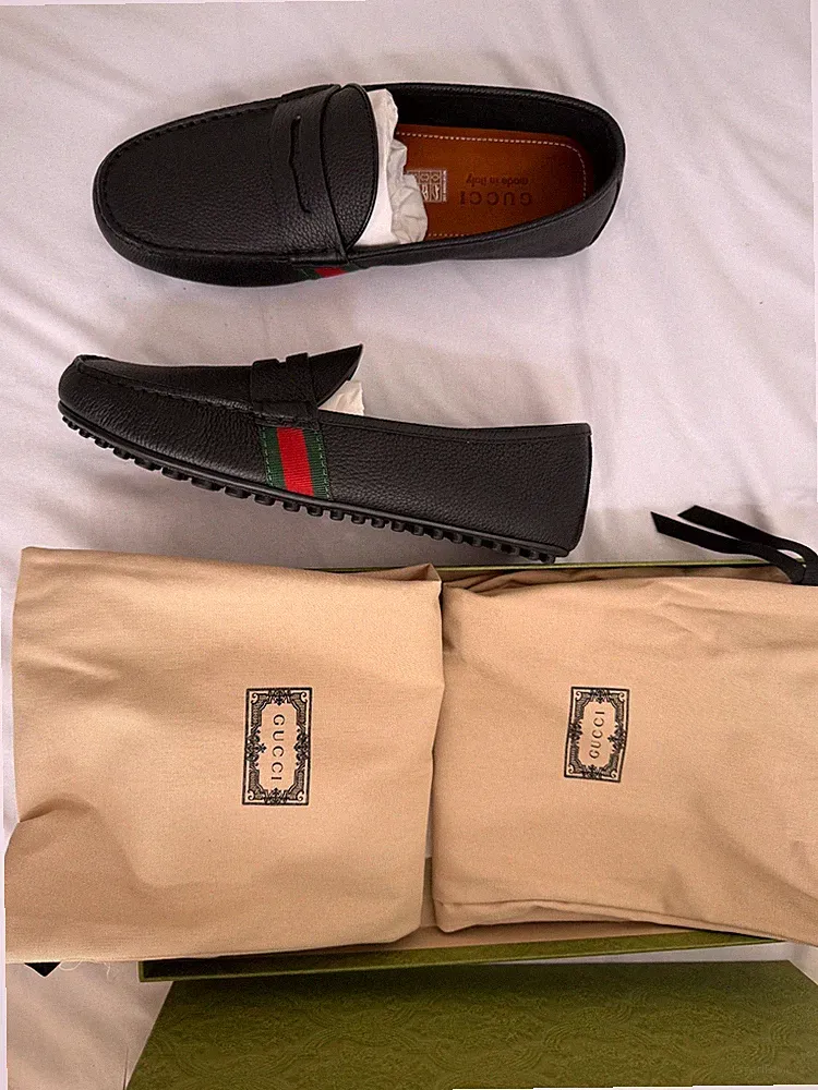 Gucci Driver Loafer Mokassins Black new UK 9