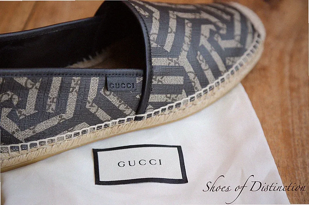 Gucci GG Monogram Canvas Schuhe Espadrilles Halbschuhe Herren UK 9,5 EU 43,5 US 10,5