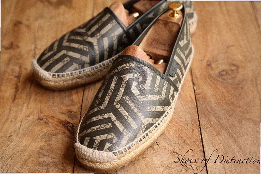 Gucci GG Monogram Canvas Schuhe Espadrilles Halbschuhe Herren UK 9 EU 43 US 10