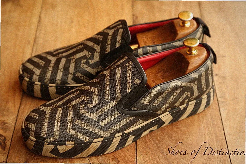 Gucci GG Monogram Graffiti Halbschuhe Espadrilles Herren UK 8 G US 9 EU 42