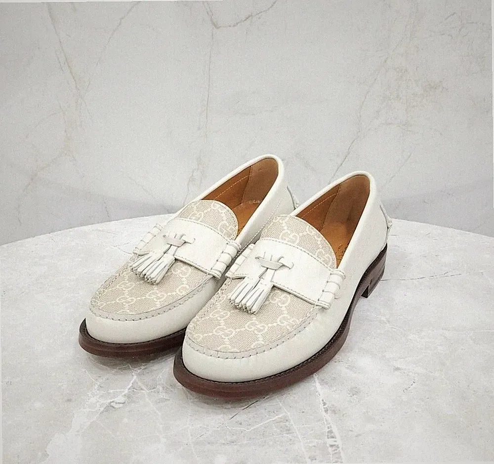 Gucci GG Supreme Tassel Canvasleder Loafer 694866 149806597