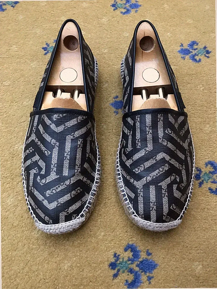 Gucci Halbschuhe Espadrille Schuhe Monogram Canvas Caleido Herren UK 10 US 11 EU 44