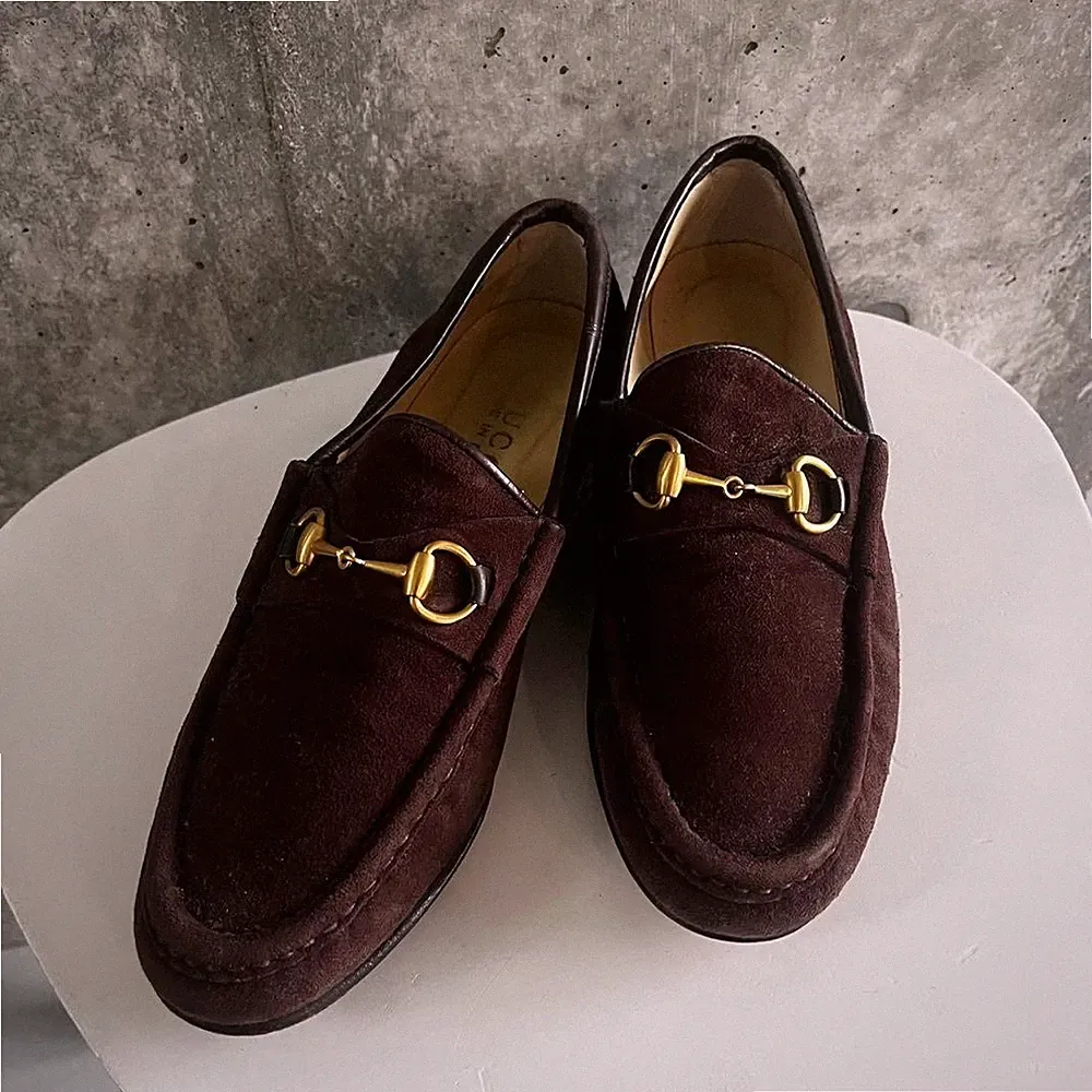 GUCCI Halbschuhe Schuhe Horse Bit EU 36 US 6 Wildleder dunkelbraun original #...