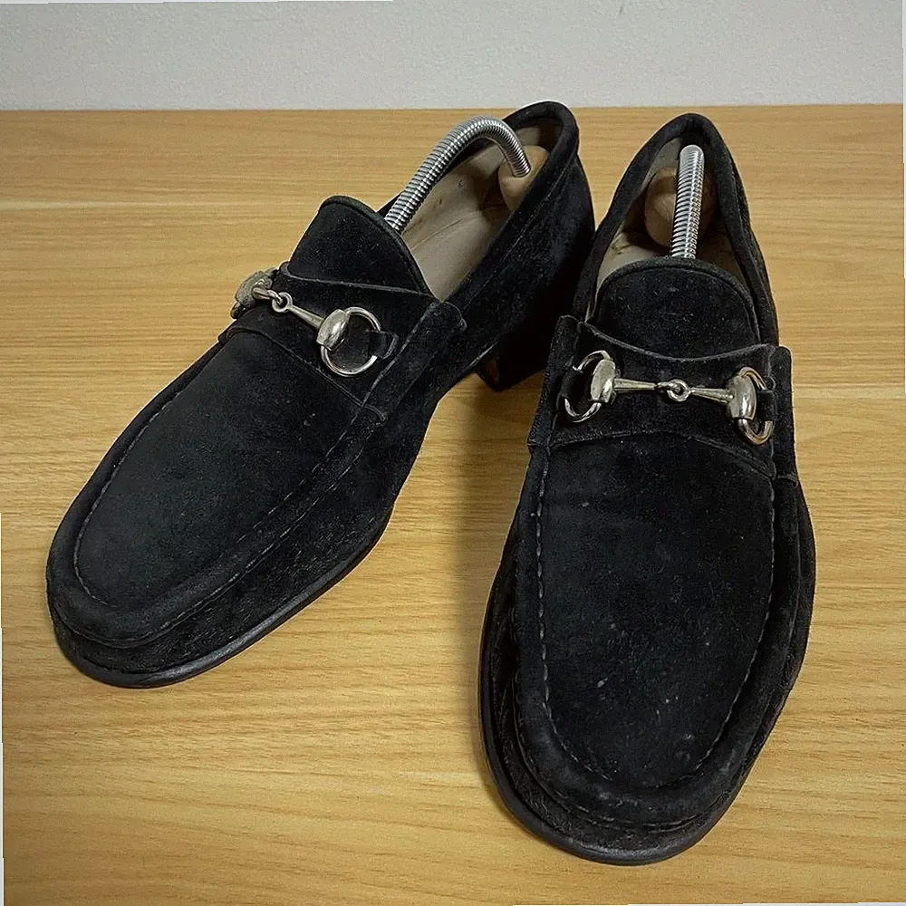 GUCCI Halbschuhe Schuhe Horsebit EU 41 US 7,5 Wildleder Schwarz Original