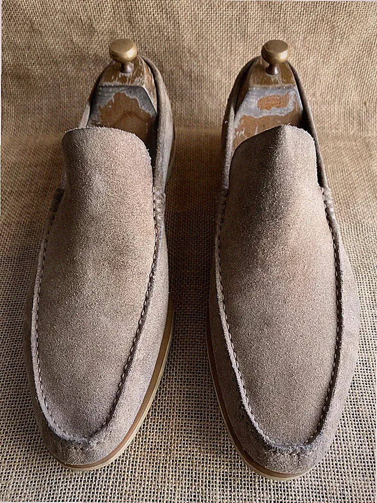 Gucci Herren Beige Wildleder Slipper Halbschuhe Größe UK 10,5 || US 11,5 || E...