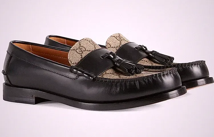 Gucci Herren GG Leder Schuhe Größe 13 Gucci Mokassin Slipper Halbschuhe Geschenk für Ihn