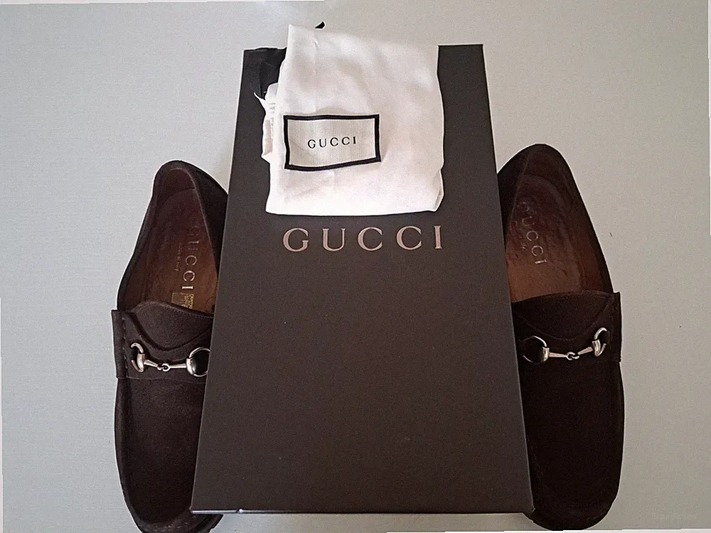 Gucci Herren Halbschuh Wildleder Gr 43 Farbe Braun