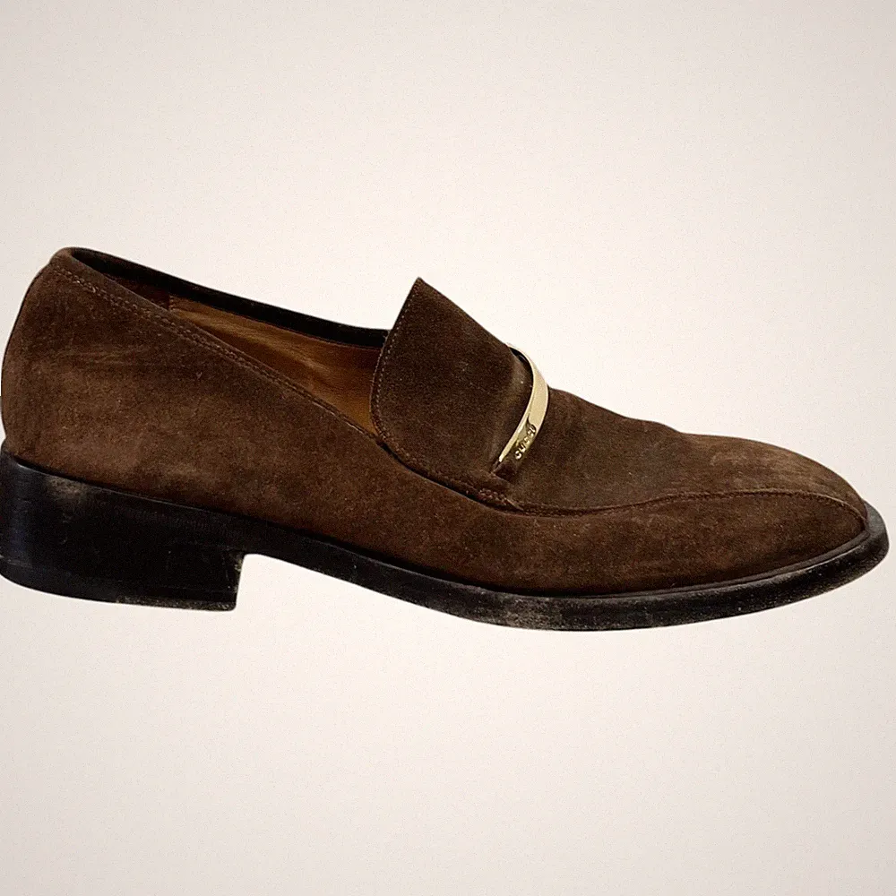 Gucci Herren Plaque Logo Halbschuhe Braun Größe UK 9,5 / EU 43,5