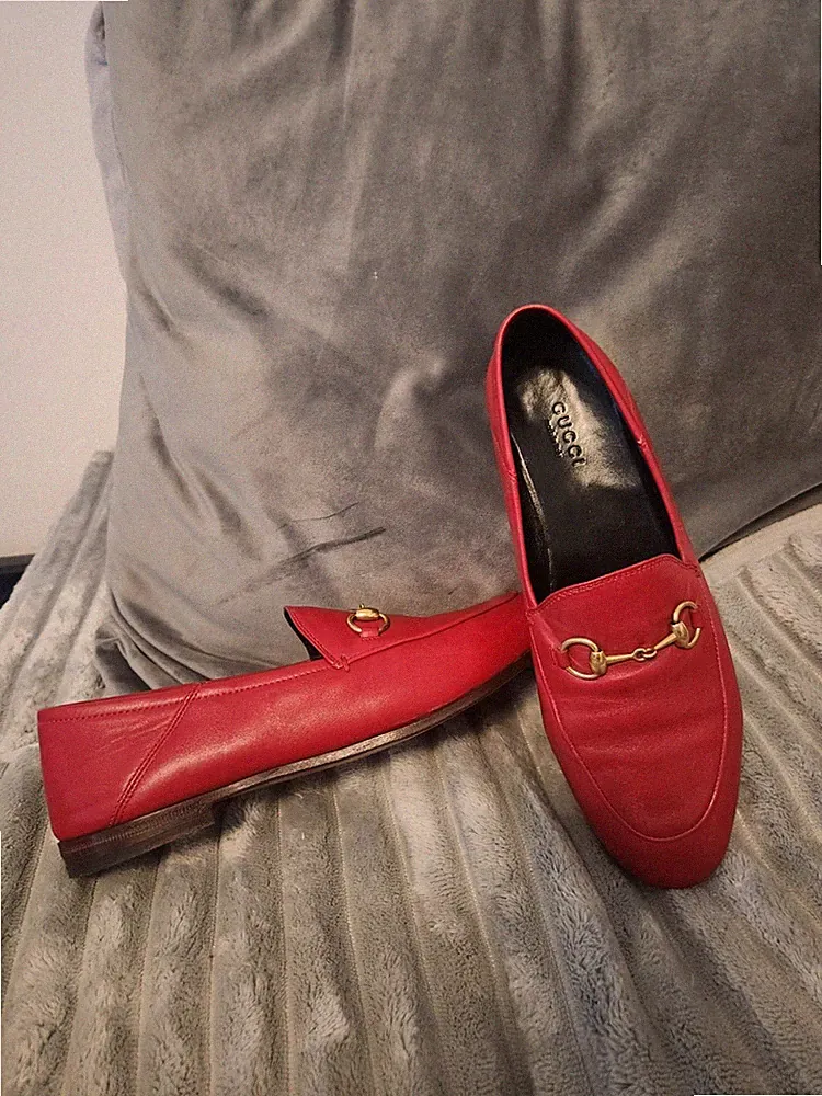 Gucci Horsebit Loafer, Gr.37,5 , rot