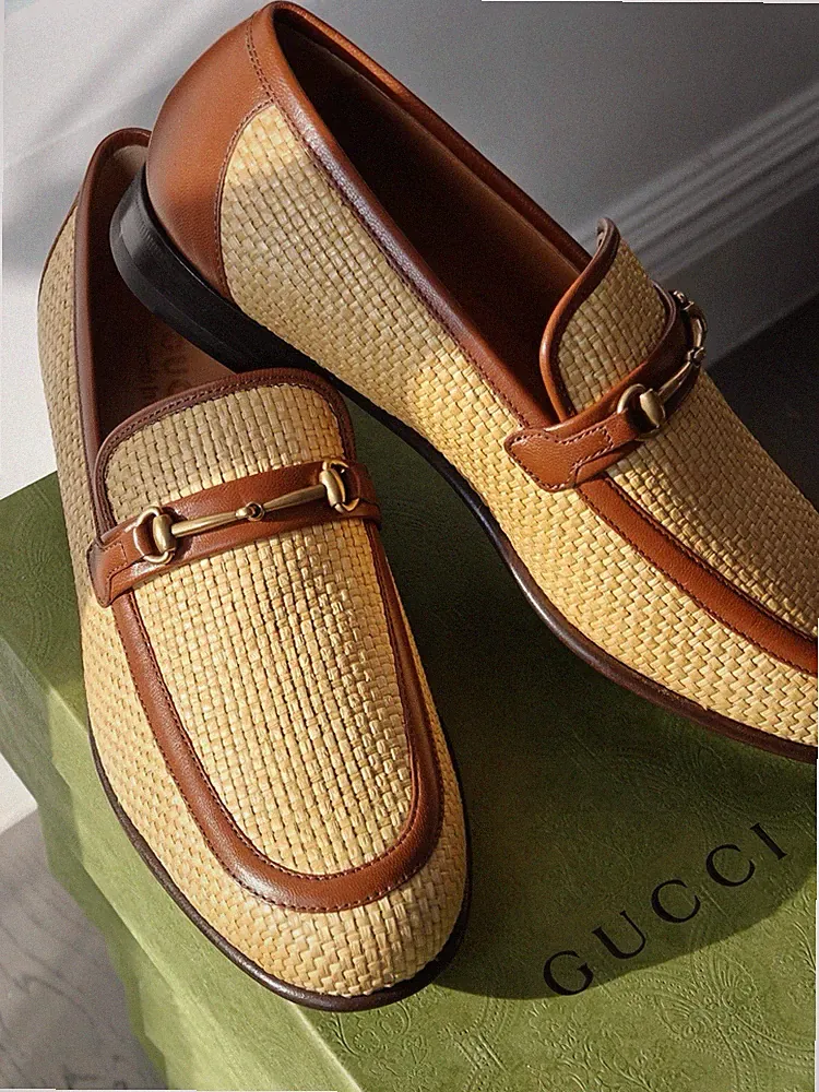 Gucci Horsebit Loafer Natural Corchet UK 6,5 US 7 EU 40,5 8264G 739771