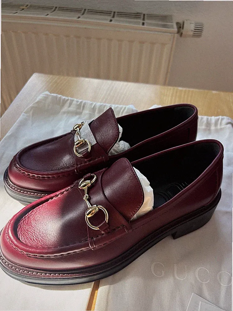 Gucci Horsebit Loafers Burgundy – Size 37 – Brand New Ladies