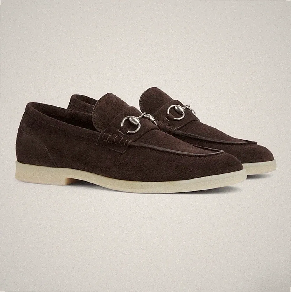 Gucci Horsebit Wildleder Halbschuhe Größe 44 Made in Italy