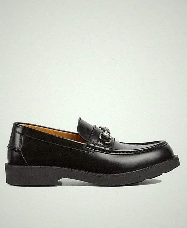 Gucci Interlocking Pferde bei Leder Loafer 794202 0GQ00 1000 151056160