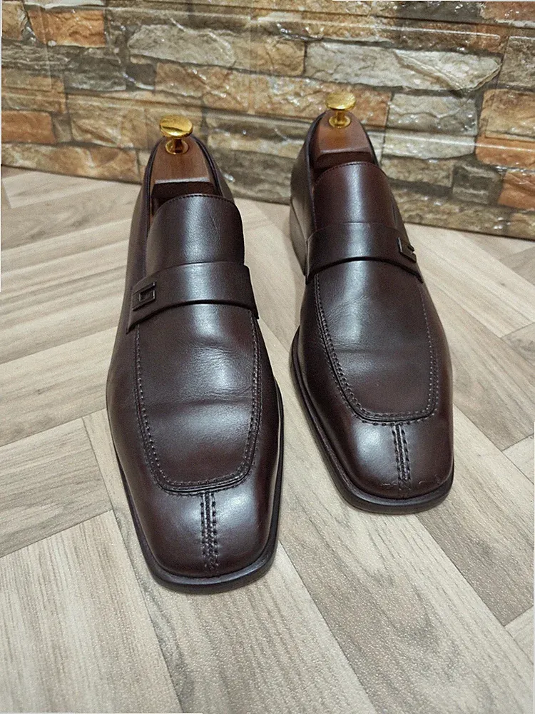 GUCCI LEDER MOKASSIN BRAUN EU 41,5 E - TOP ZUSTAND