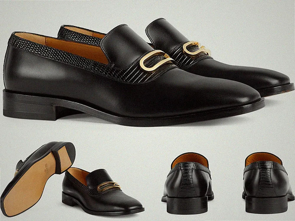 GUCCI Lizard G Slip-On Loafers Sneakers Schuhe Mocassin Slippers Shoes New 40,5