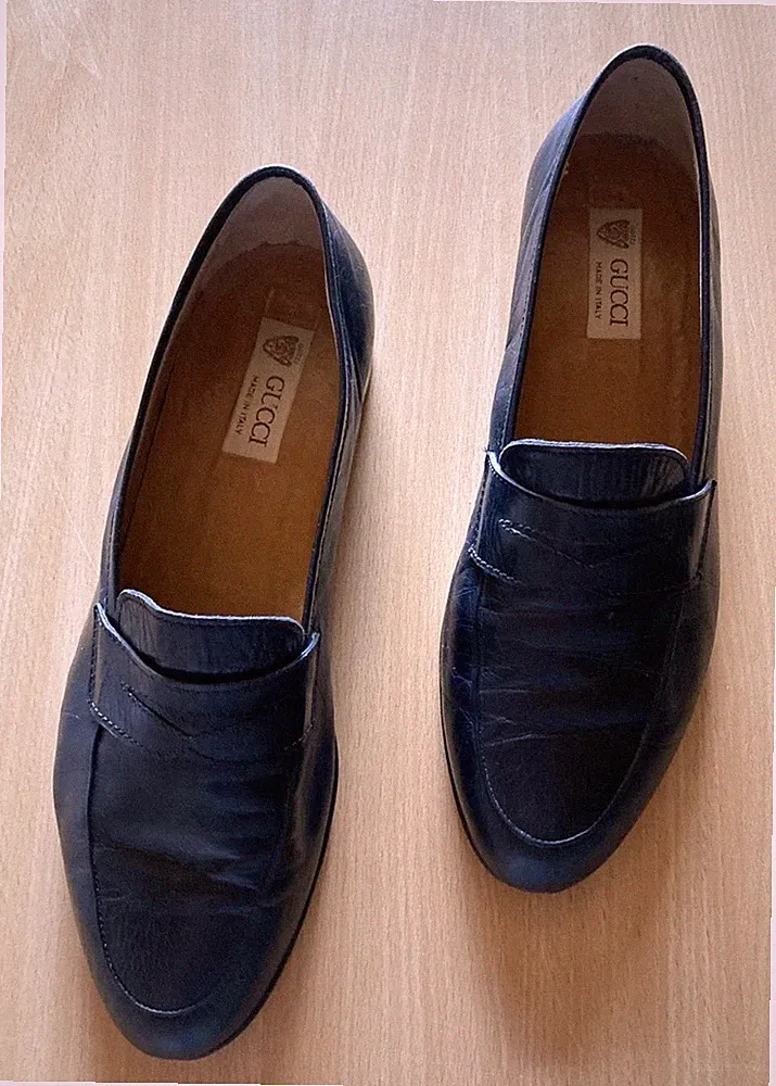 Gucci Loafer, Herren, Größe 42, Blau, Weiches Leder