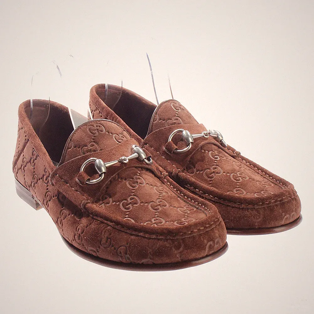 Gucci Loafers 43,5 EUR UK 9,5 Braun Neu