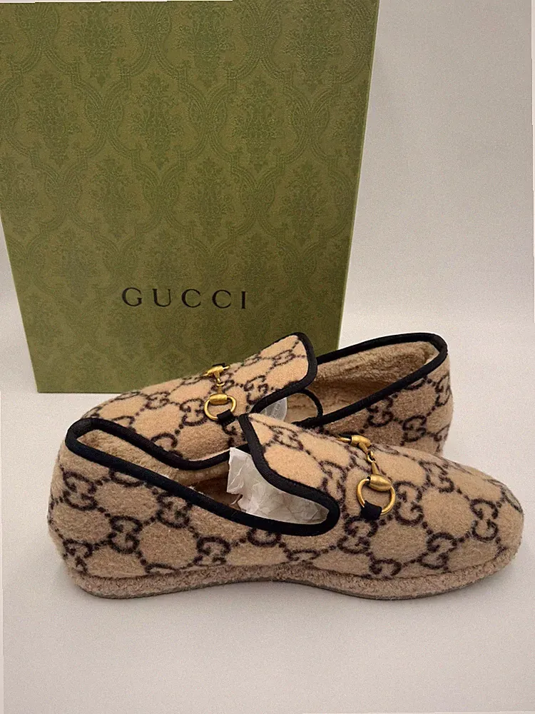 Gucci Loafers aus Wolle Horsebit Größe 9 146274075 [U]