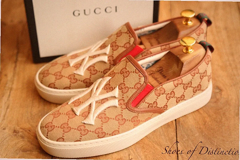 Gucci NY GG Monogram Canvas Halbschuhe Espadrilles Herren UK 6 EU 40 US 7