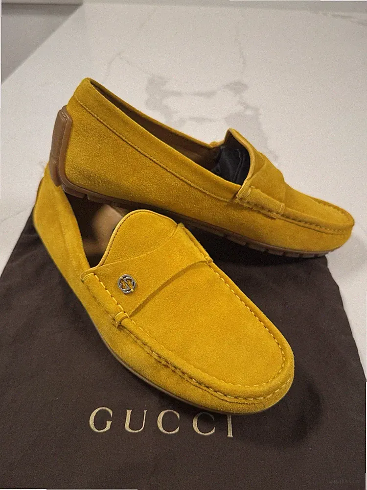 Gucci Suede Driver Moccasins