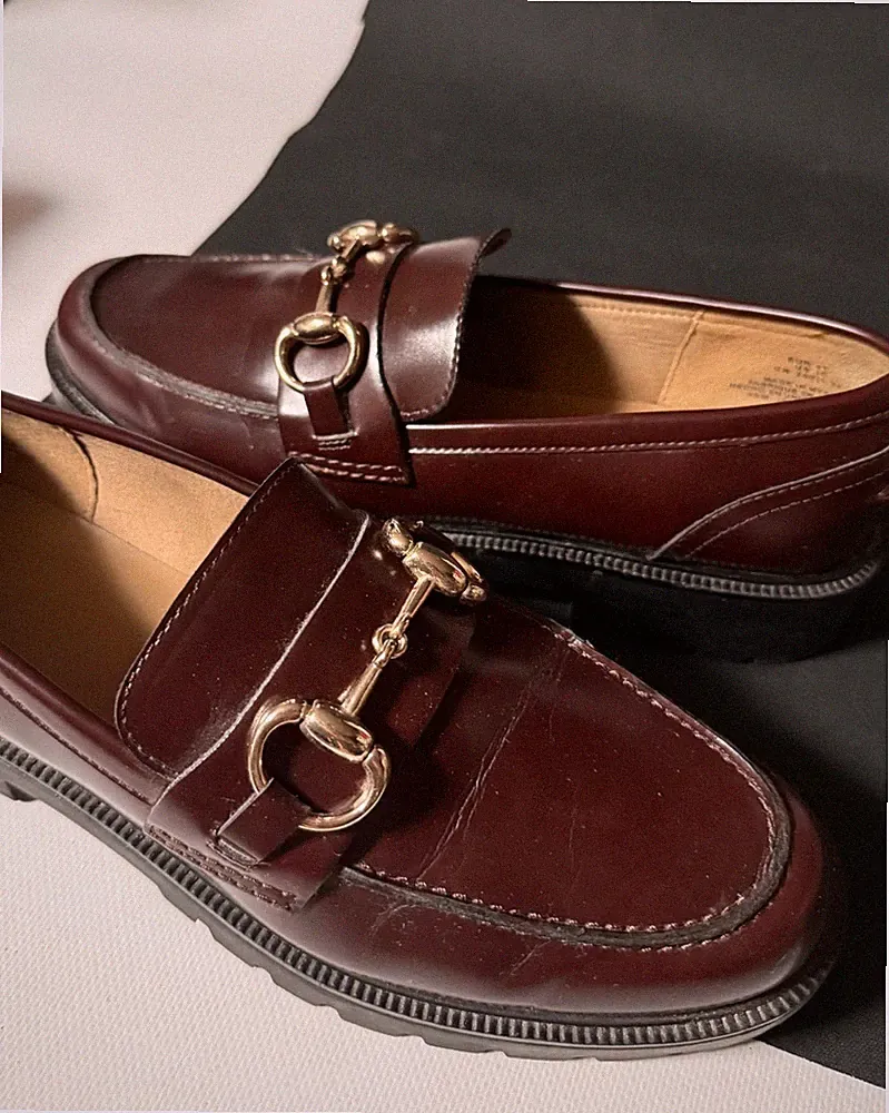 H&M Chunky Loafer weinrot / bordeaux Gr. 41