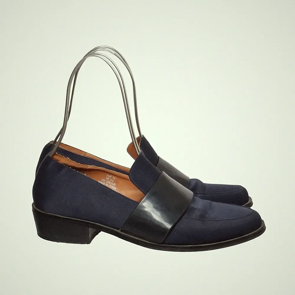 H&M, Loafers, Größe: 36, Blau/Schwarz, Damen #FVH