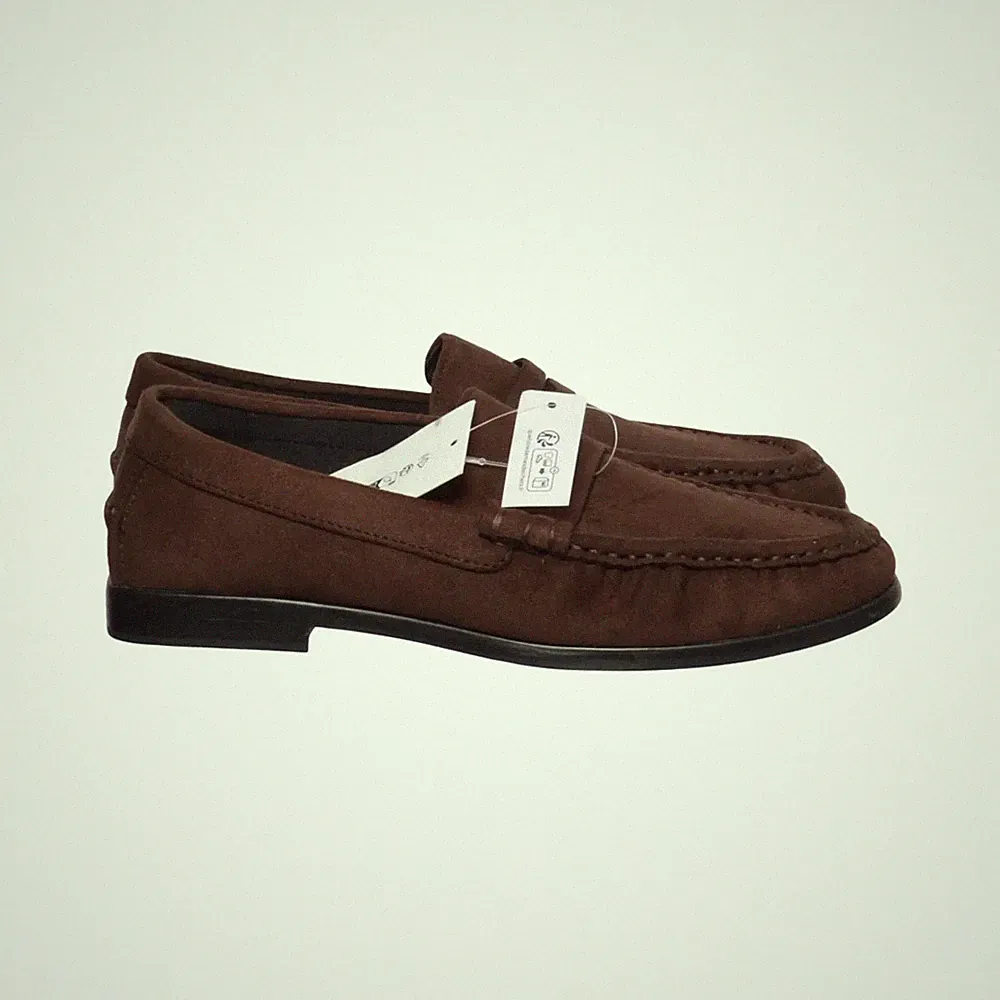 H&M, Loafers, Größe: 38, Wildlederimitat, Braun, Damen #cCF