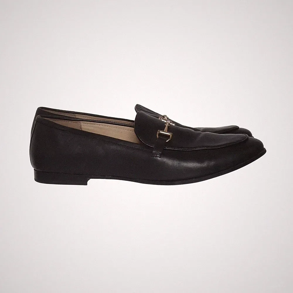 H&M, Loafers, Größe: 42, Leder/Baumwolle, Schwarz, Damen #AOz