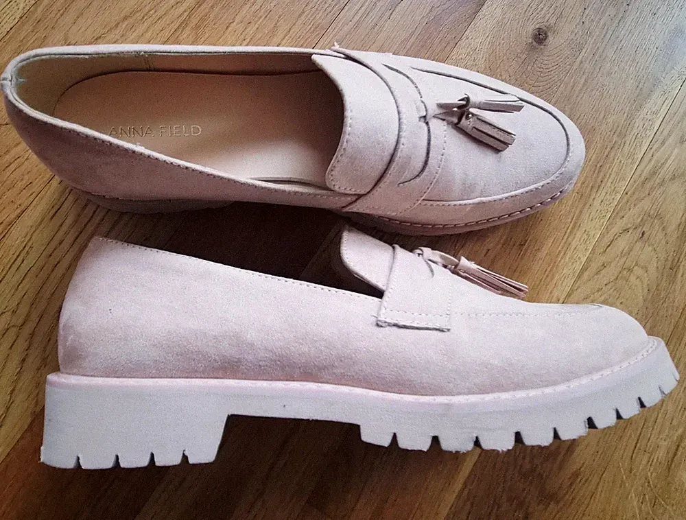 H&M Mokassins Halbschuhe 40 Altrosa Rosé Rosa Loafer