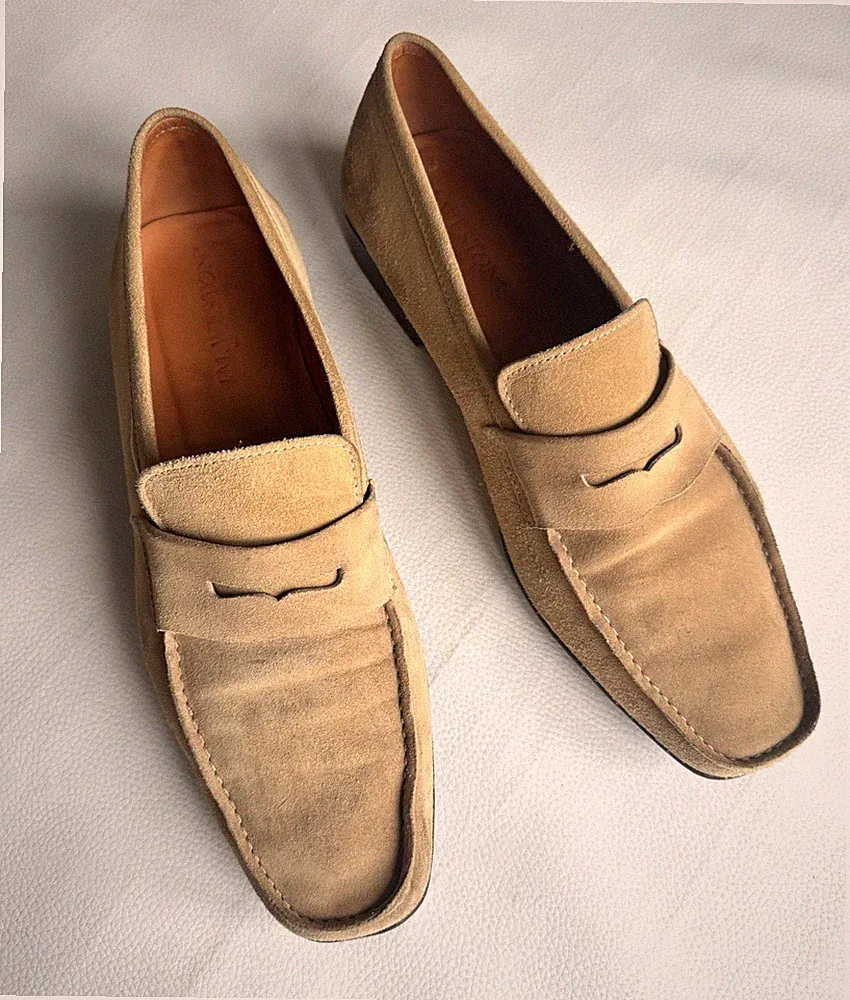 Halbschuhe Loafer J.M. WESTON Rodanil Samtleder - Größe UK 10E (44)