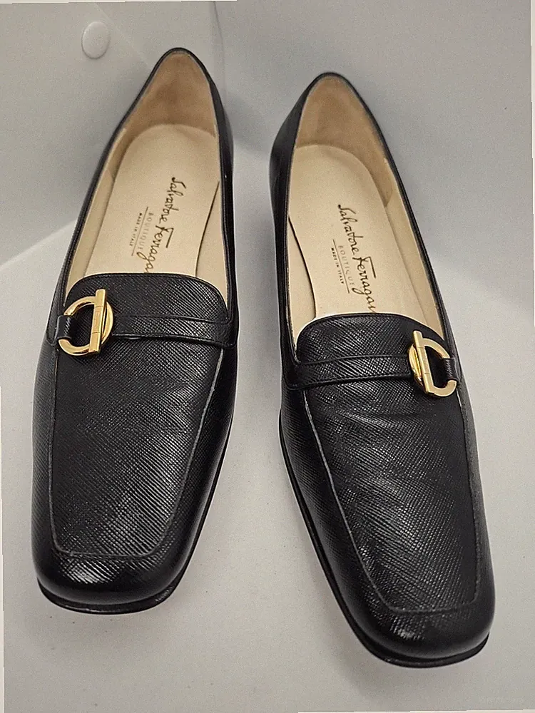 Halbschuhe SALVATORE FERRAGAMO Leder schwarz Gr. 5 1/2 entweder 36