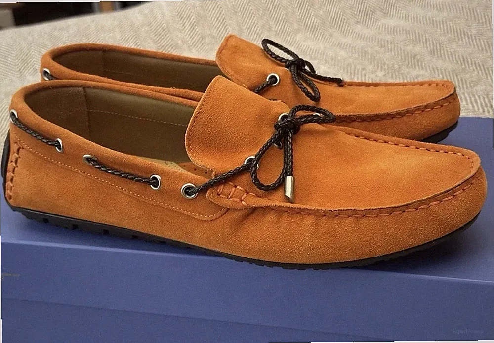 Hamlet by Prime Shoes Mokassin Loafer Slipper Orange Gr. 44 UVP 225€ Neu Tods