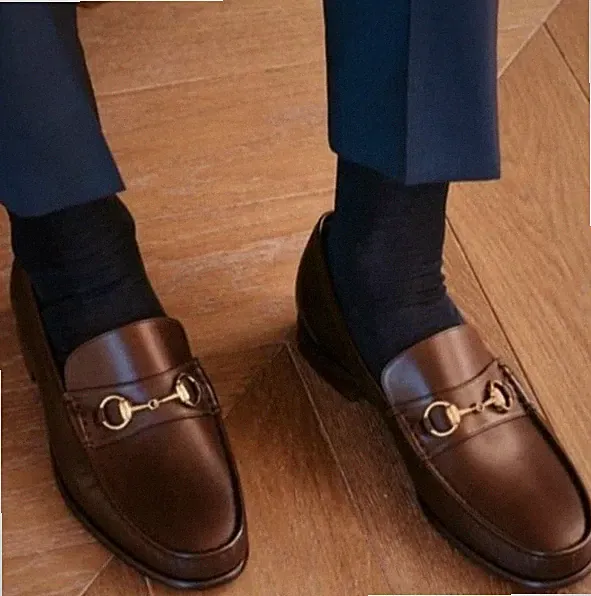 Handgefertigte braune Leder Herren Halbschuhe Horsebit Slipper elegante Schuhe UK