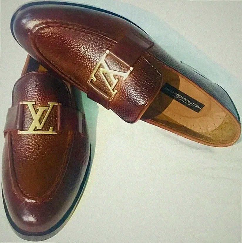 Handgefertigte Solento Herren Braun Leder Mokassin Halbschuhe Slipper Formell Elegant Schuhe