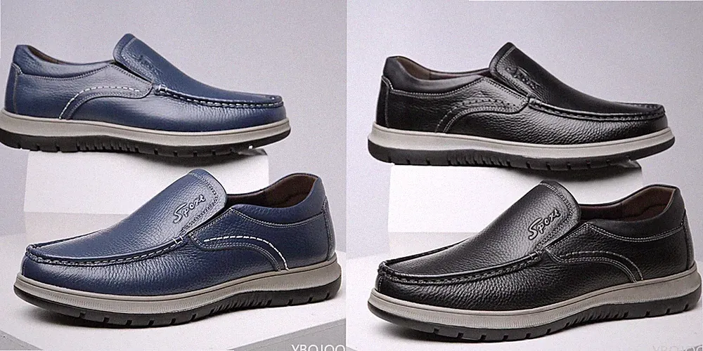 Handmade Men's High Quality Genuine Leather Loafers Men Slip ON Moccasins Shoes