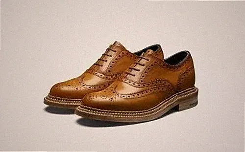 Handmade Men's Leather Brown Oxford Brogue Wingtip Triple Sole Shoes