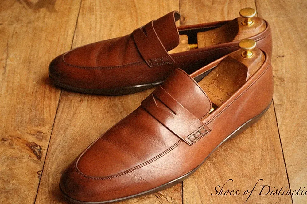 Harrys Of London Braun Leder Penny Bit Halbschuhe Schuhe Herren UK 11 US 12...