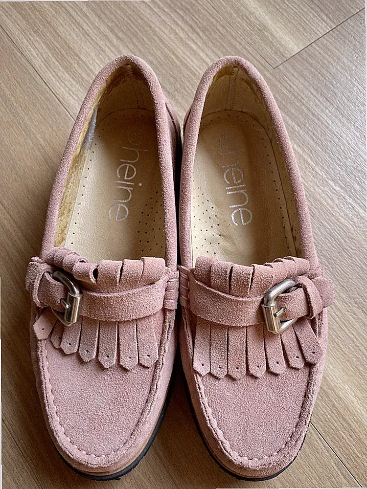 Heine Echtleder-Loafer 35/36 Rose/dusty Pink „Old Money, Quiet Luxury“ Style