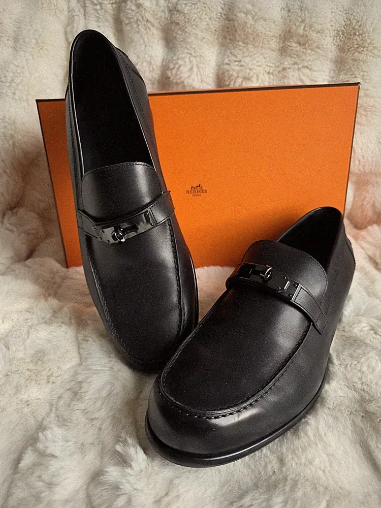 Hermès „Destin“ Mokassins (Loafer) Gr. 46 inkl. Karton