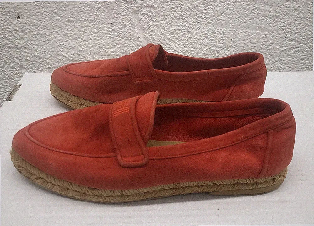 Hermès Women's Auth 2020 Orange Suede Trip Loafer Espadrille EU 35 US 5 L241