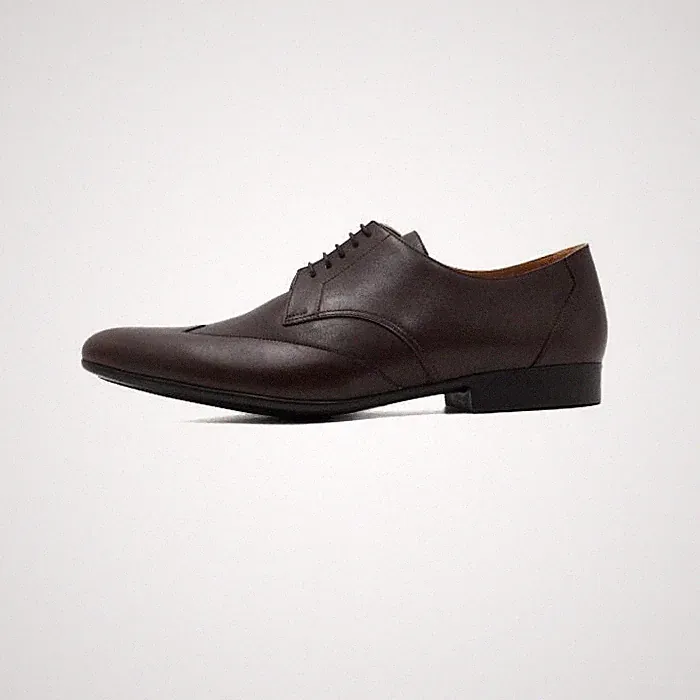 Hermes Braun Leder Derby Herren Halbschuhe 61166 152867109 [U]