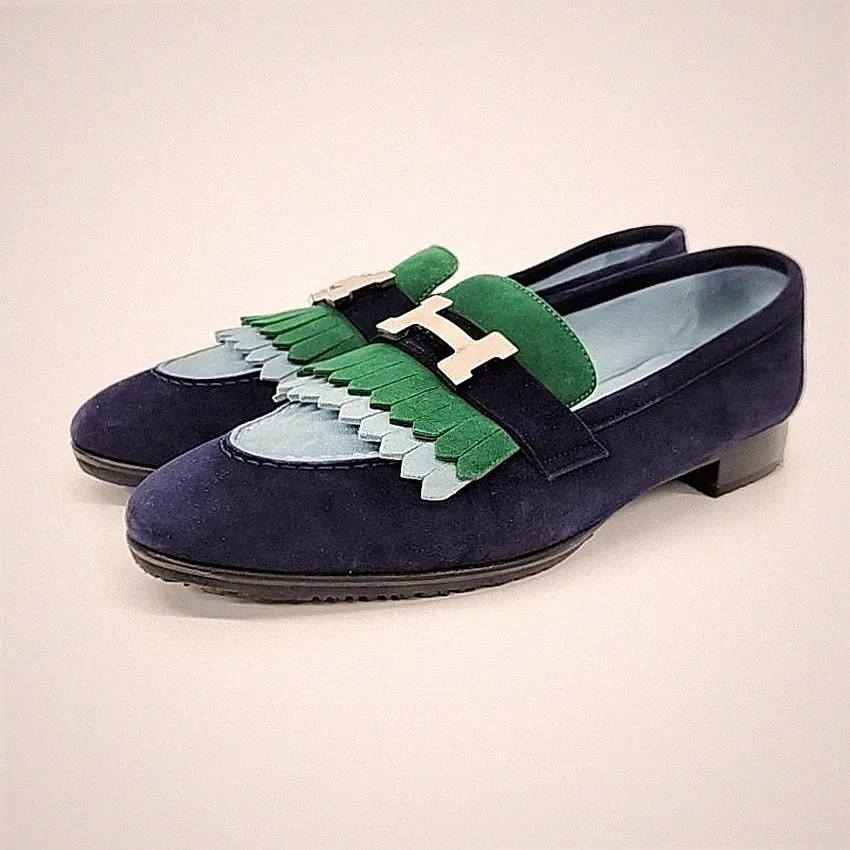 HERMES HERMÈS Wildleder Royal Loafer 124316 [U]