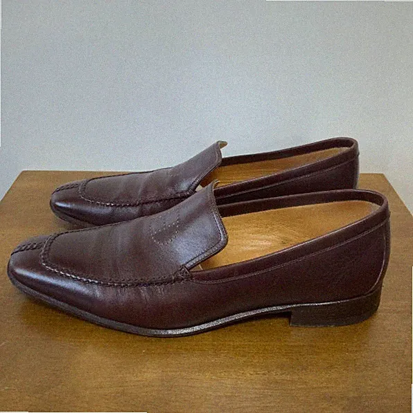 HERMES Leder Slipper Halbschuhe Braun Made in Italy Größe 40 Selten